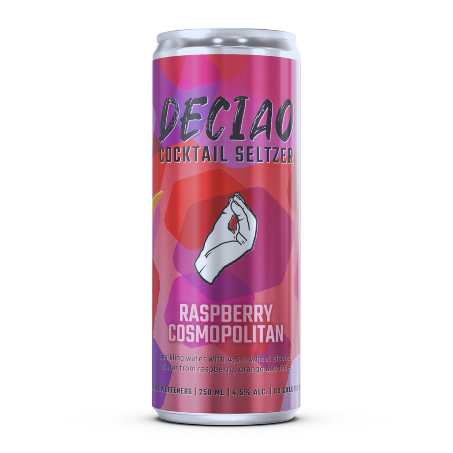 Deciao Cocktail Seltzer Raspberry Cosmopolitan Can 